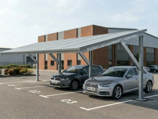 Petite ombrière de parking pour voitures